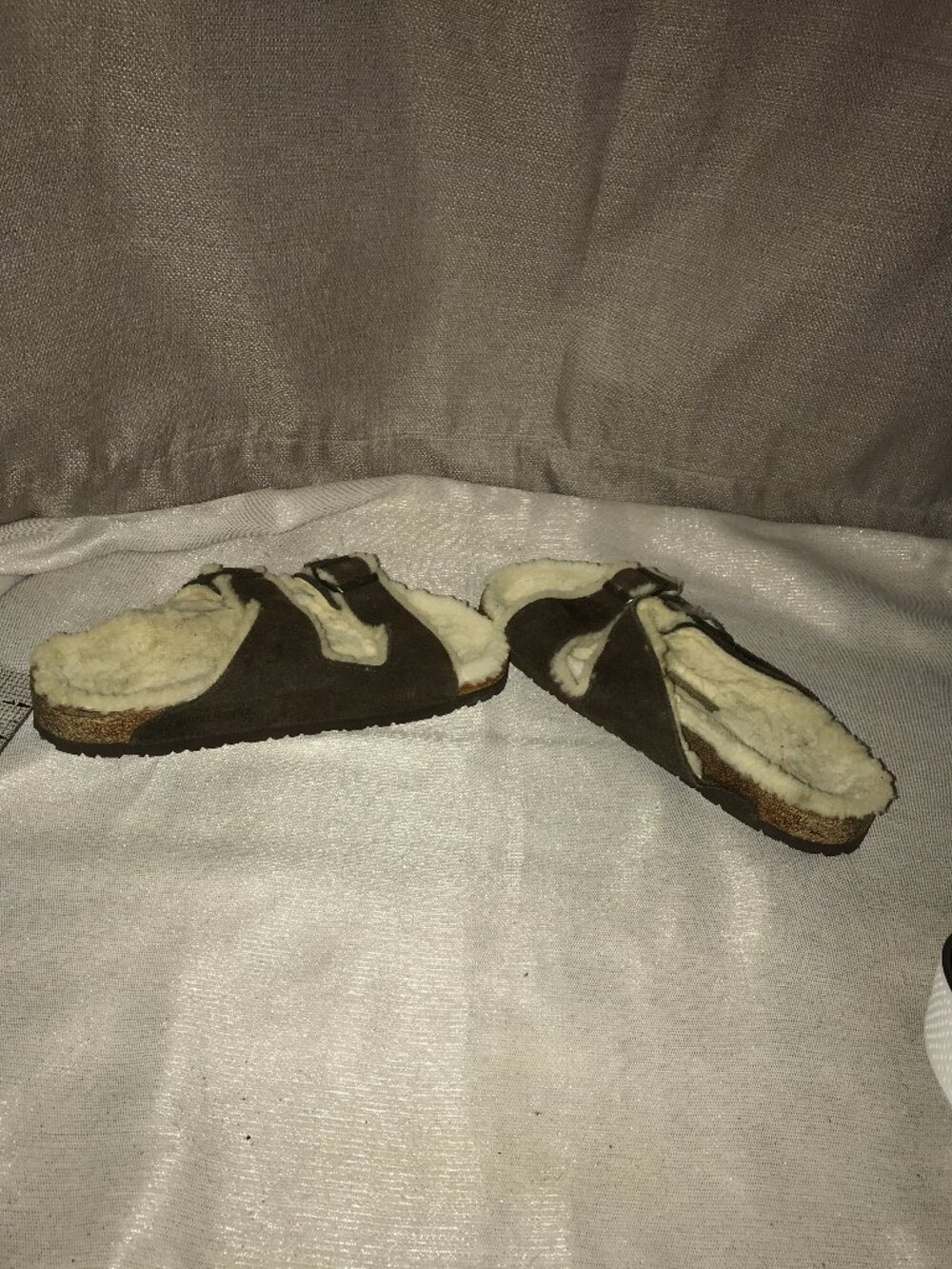 Birkenstock Arizona Shearling Suede Sandals Brown Women's 11 / EU 42 - Picture 5 of 16